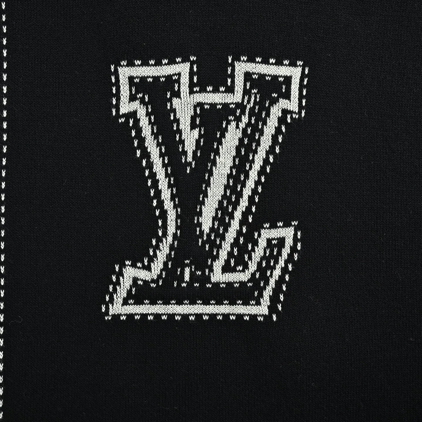 Louis Vuitton/Louis Vuitton old flower intarsia zipper knitted hooded jacket